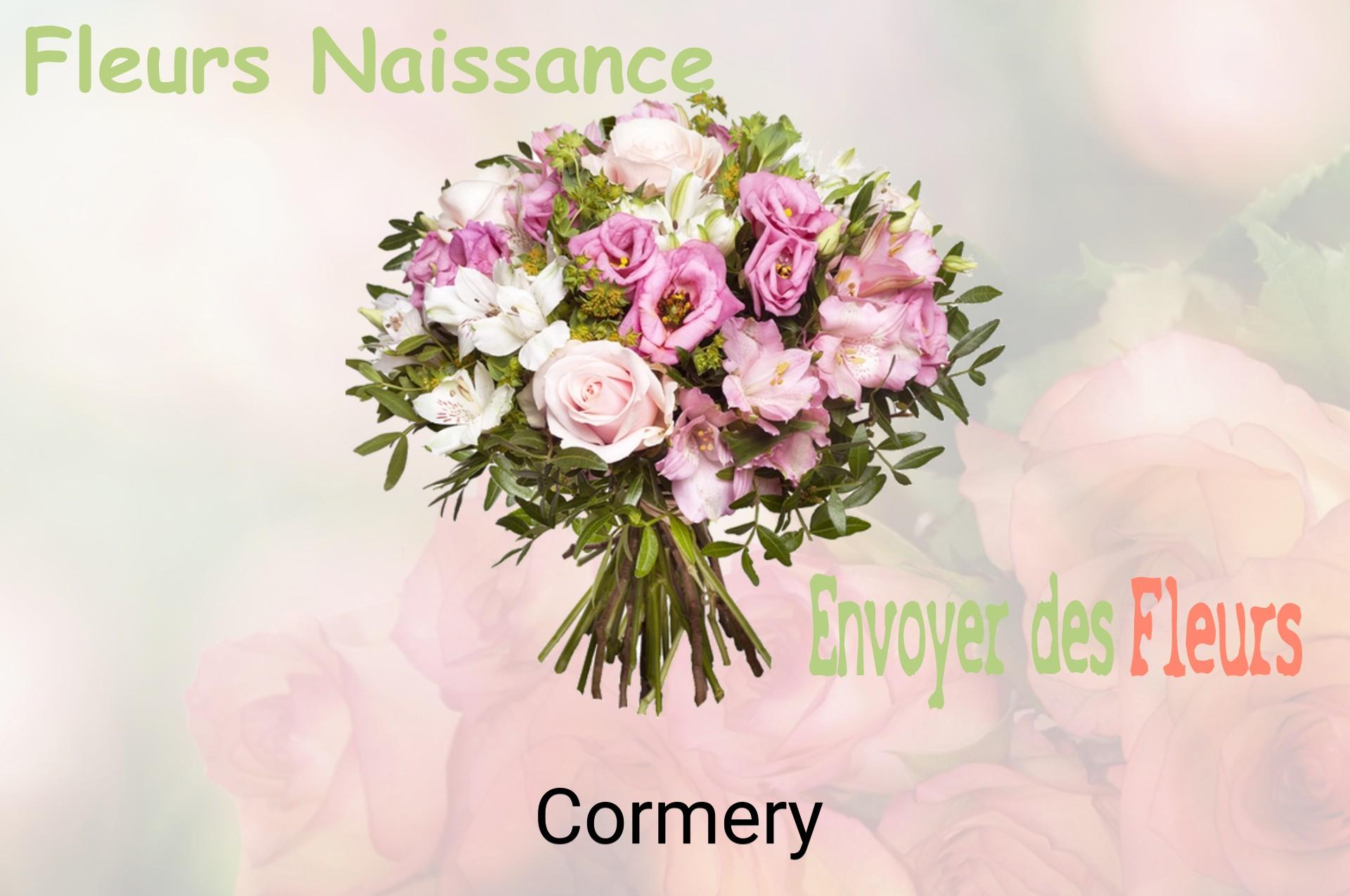 Bouquet de fleurs de naissance livré à Cormery