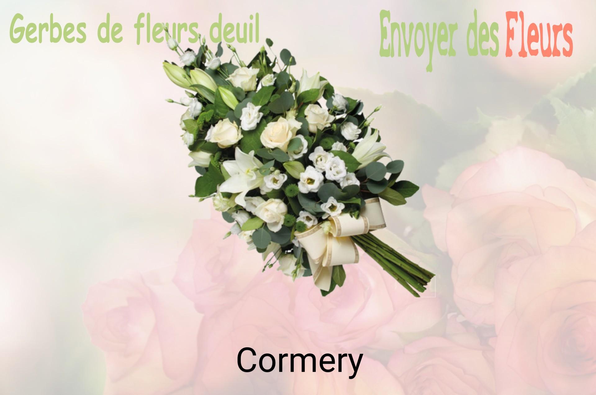 Gerbe de fleurs de deuil livrée à Cormery